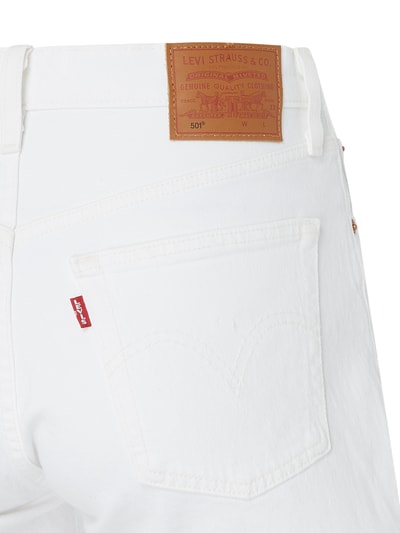 Levi's® High Rise Jeansshorts mit Stretch-Anteil Modell '501' Weiss 3