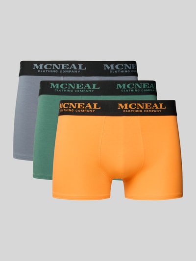 MCNEAL Boxershort met elastische band met logo in een set van 3 stuks Rietgroen - 1