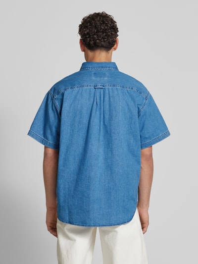 Carhartt Work In Progress Jeanshemd mit Label-Stitching Modell 'LUCAS' Jeansblau 5