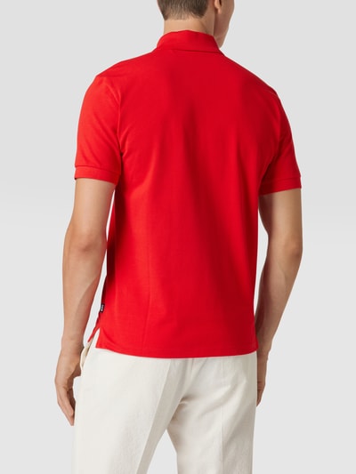 BOSS Poloshirt met labelstitching, model 'Pallas' Rood - 5