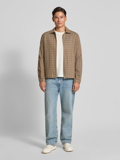 Armedangels Relaxed Fit Hemdjacke aus Strukturgewebe Modedll 'PASAALO' Beige 1