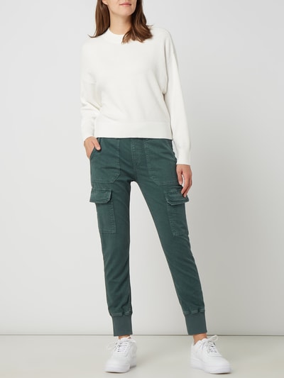 Pepe Jeans Jogger fit cargobroek met stretch, model 'Crusade' Olijfgroen - 1