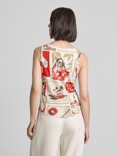 monari Top mit Motiv-Prints Hellrot 5