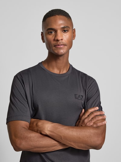 EA7 Emporio Armani T-shirt met labelprint Middengrijs - 3
