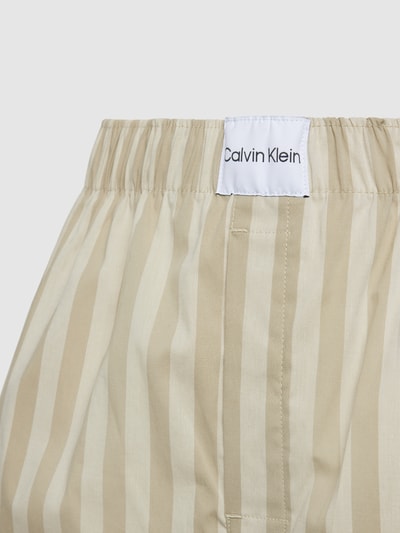 Calvin Klein Underwear Pyjama-Shorts mit Streifenmuster Hellgruen 2