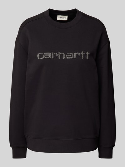 Carhartt Work In Progress Oversized Sweatshirt mit Strasssteinbesatz Modell 'Rivet' Black 2