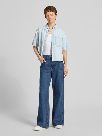 Tommy Hilfiger Relaxed Fit Jeansbluse aus reiner Baumwolle Hellblau 1