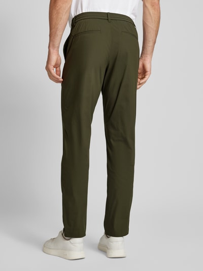 SELECTED HOMME Regular tapered fit chino met tunnelkoord, model 'LERO' Olijfgroen - 5