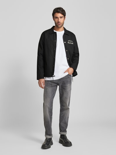 DEUS EX MACHINA Jacke mit Label-Stitching Modell 'Workshop Coach' Black 1