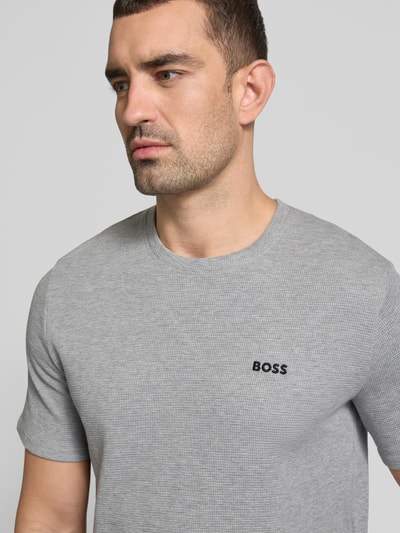 BOSS T-Shirt mit Label-Stitching Mittelgrau 3