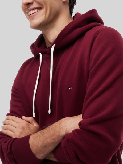Tommy Hilfiger regular fit hoodie van katoenmix Bordeaux - 3