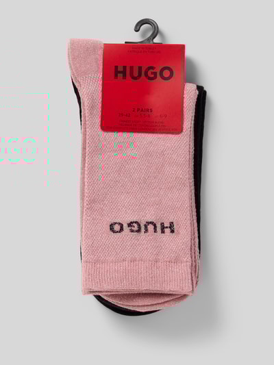HUGO Socken aus Baumwoll-Mix im 2er-Pack Modell 'SHINY' Altrosa 3