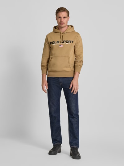 Polo Ralph Lauren Hoodie met labelprint en capuchon Kaki - 1