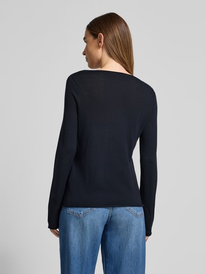 Marc O'Polo Regular fit gebreide pullover van merinowol Marineblauw - 5