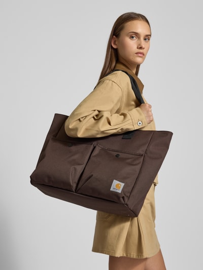 Carhartt Work In Progress Tote Bag mit Label-Patch Modell 'Jake' Mittelbraun 1