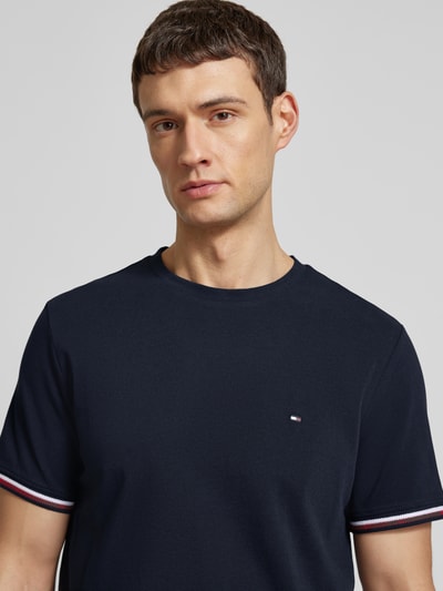 Tommy Hilfiger T-shirt met labelstitching Marineblauw - 3