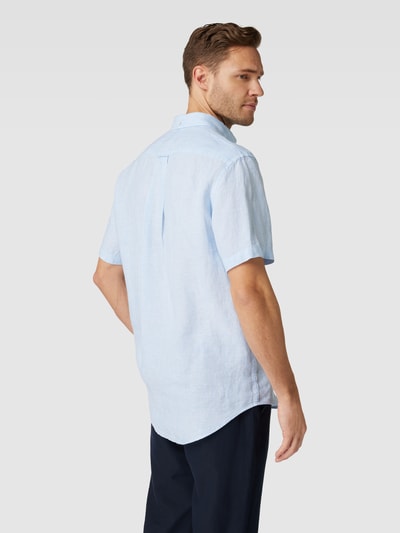 Gant Regular Fit Freizeithemd aus Leinen mit Button-Down-Kragen Hellblau 5