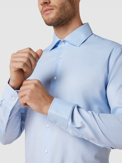 Seidensticker Super SF Slim Fit Business-Hemd mit Sportmanschetten Modell 'Light Kent' Bleu 3