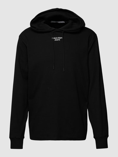 Calvin Klein Jeans Hoodie mit unifarbenem Design Black 2