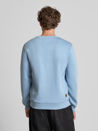G-Star Raw Regular Fit Pullover mit Logo-Stitching Modell 'Premium' Hellblau 5