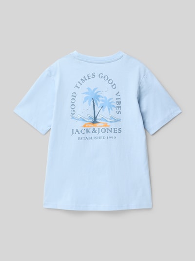 Jack & Jones T-shirt z nadrukiem z logo model ‘SUMMER’ Błękitny 3