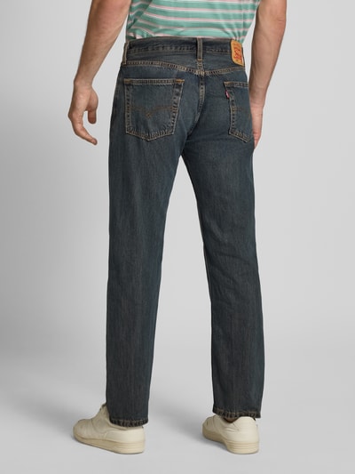 Levi's® Relaxed straight fit jeans in used-look, model '555' Blauw - 5