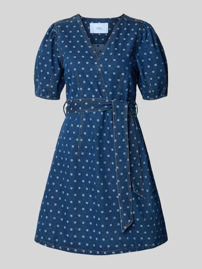 YAS Mini-jeansjurk met strikceintuur, model 'PRIKKA' Jeansblauw - 2