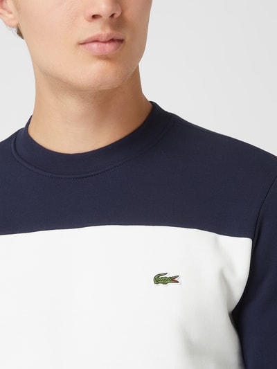 Lacoste Bluza o kroju classic fit z plakietką z logo  Granatowy 3