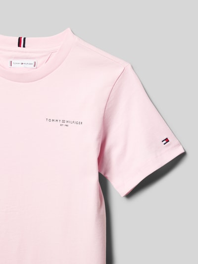 Tommy Hilfiger Teens T-shirt met labelprint Roze - 2