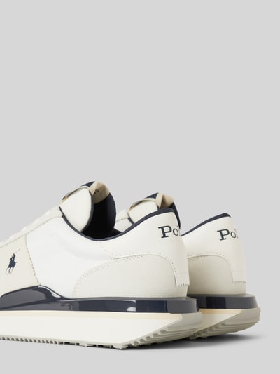 Polo Ralph Lauren Leren sneakers met logostitching, model 'TRAIN' Wit - 2