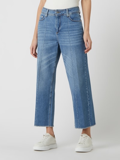 Cinque Cropped Wide Leg Jeans aus Baumwolle Modell 'Cisailing' Jeansblau 4