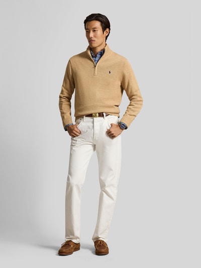 Polo Ralph Lauren Regular Fit Troyer aus reiner Baumwolle Camel 1