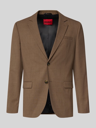 HUGO Extra Slim Fit 2-Knopf-Sakko mit Schurwoll-Anteil Modell 'Arti' Mittelbraun 2