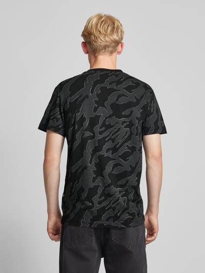 G-Star Raw T-Shirt mit geripptem Rundhalsausschnitt Black 5