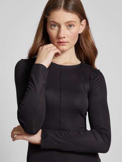 Gina Tricot Cropped Longsleeve mit Rundhalsausschnitt Black 3