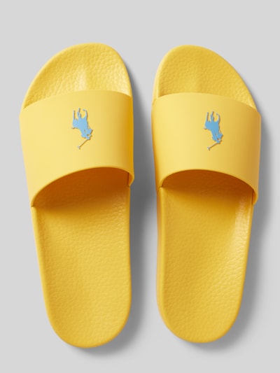 Polo Ralph Lauren Slides mit Label-Prägung Gelb 4