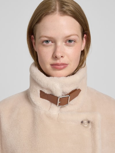 Marella Kurtka o kroju oversized ze sztucznego futra model ‘GESSO’ Piaskowy 3