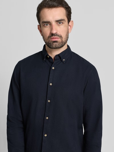 SELECTED HOMME Regular fit vrijetijdsoverhemd van puur biologisch katoen, model 'REGNOAH' Marineblauw - 3