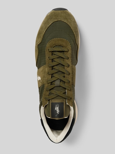 Polo Ralph Lauren Sneaker aus echtem Leder Modell 'TRAIN' Oliv 3