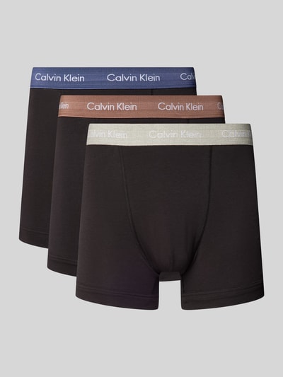 Calvin Klein Underwear Obcisłe bokserki z paskiem z logo w zestawie 3 szt. Czarny 1