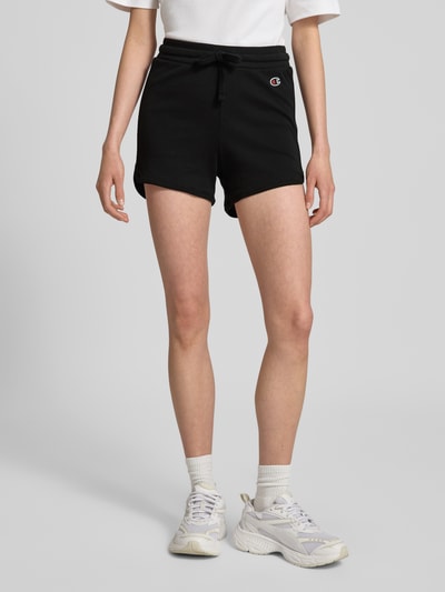 CHAMPION Sweatshorts met labeldetail Zwart - 4