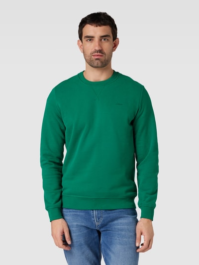 s.Oliver RED LABEL Sweatshirt met labelopschrift Groen - 4