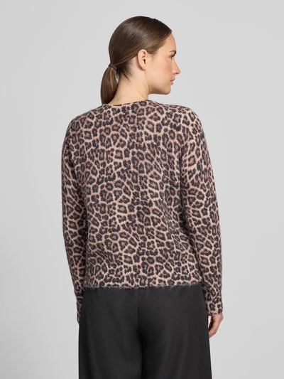 Christian Berg Woman Regular fit gebreid jack van elastische wolmix Camel - 5