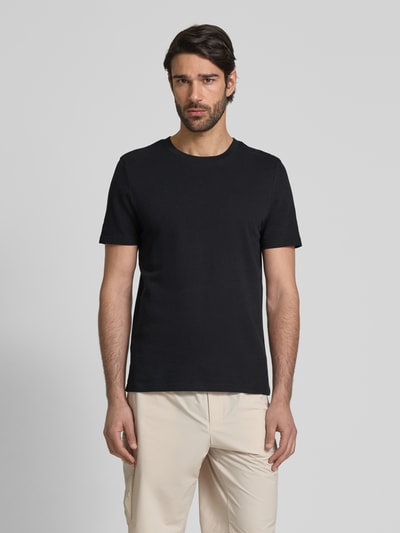 MCNEAL T-Shirt mit geripptem Rundhalsausschnitt Black 4