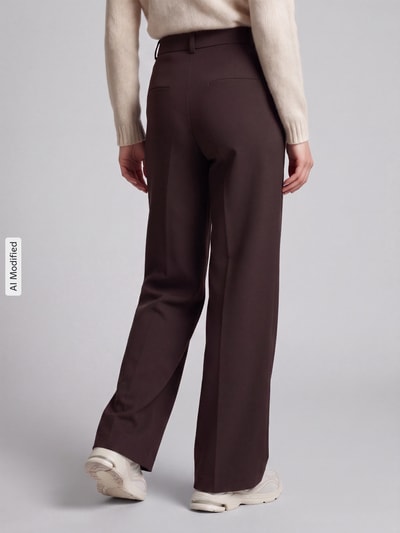 CAMBIO Weite Hose mit Gürtelschlaufen Modell 'ALEXIS' Dunkelbraun 5