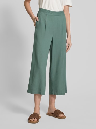 Vero Moda Loose fit culotte van een mix van viscose en linnen, model 'MYMILO' Lindegroen - 4