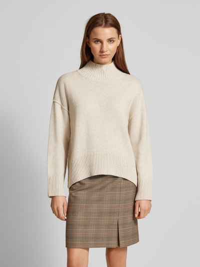 Oui Strickpullover mit Turtleneck Beige 4