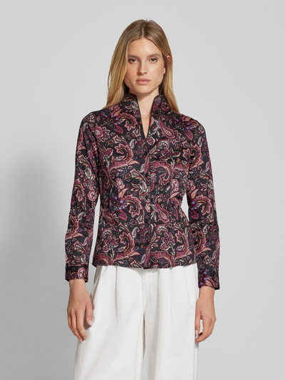 Christian Berg Woman Overhemdblouse met opstaande kraag Zwart - 4