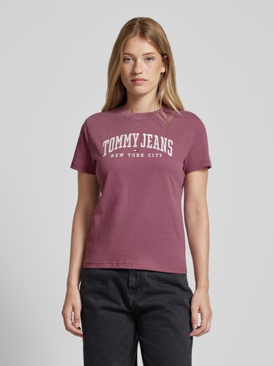 Tommy Jeans T-Shirt mit Rundhalsausschnitt Hellrot 4