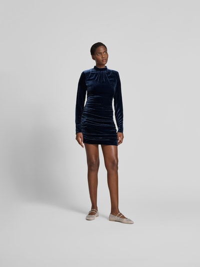 ROTATE Minikleid mit Stehkragen Graphit 1